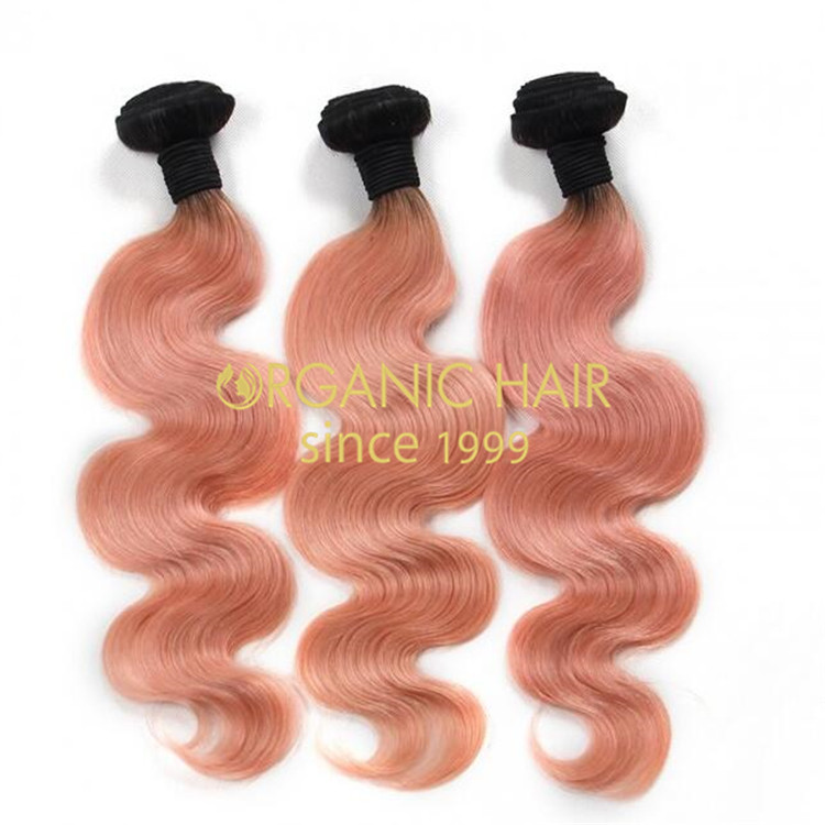 Cheap Omber  body wave human hair bundles A81